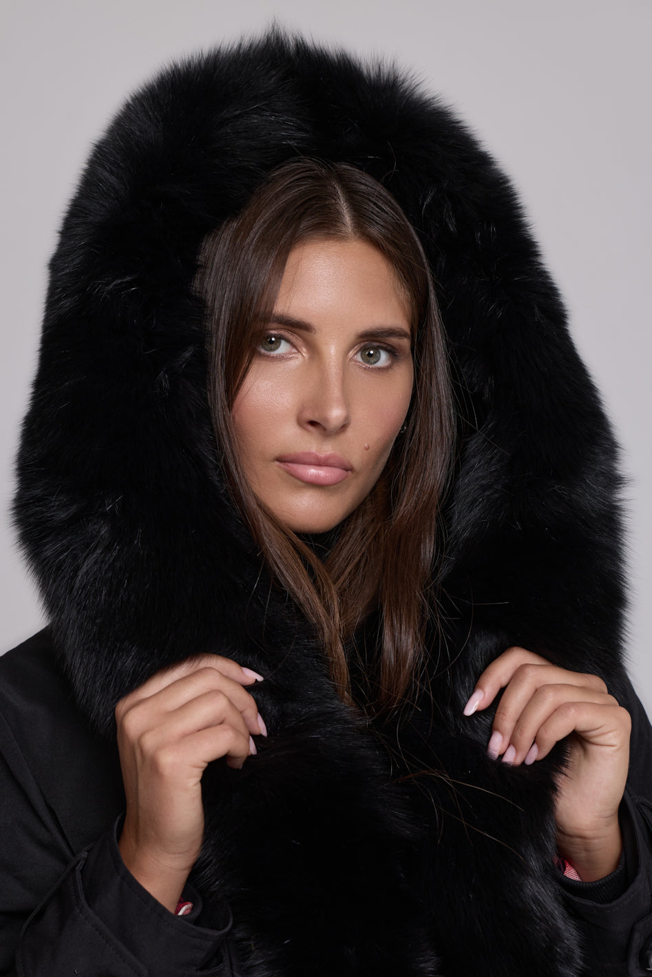 Parka in cotone tecnico  impermeabile X-long black