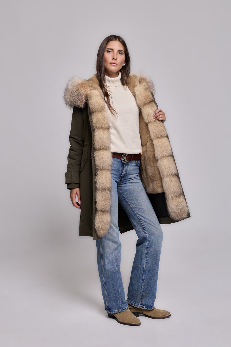 Parka in cotone tecnico impermeabile xlong  Cristal prestige