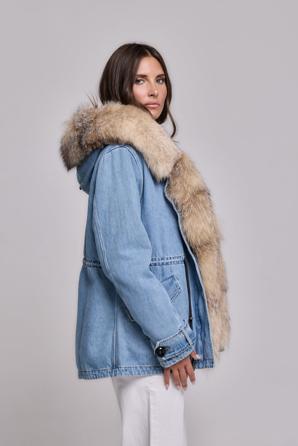 Parka short denim Cristal Fox