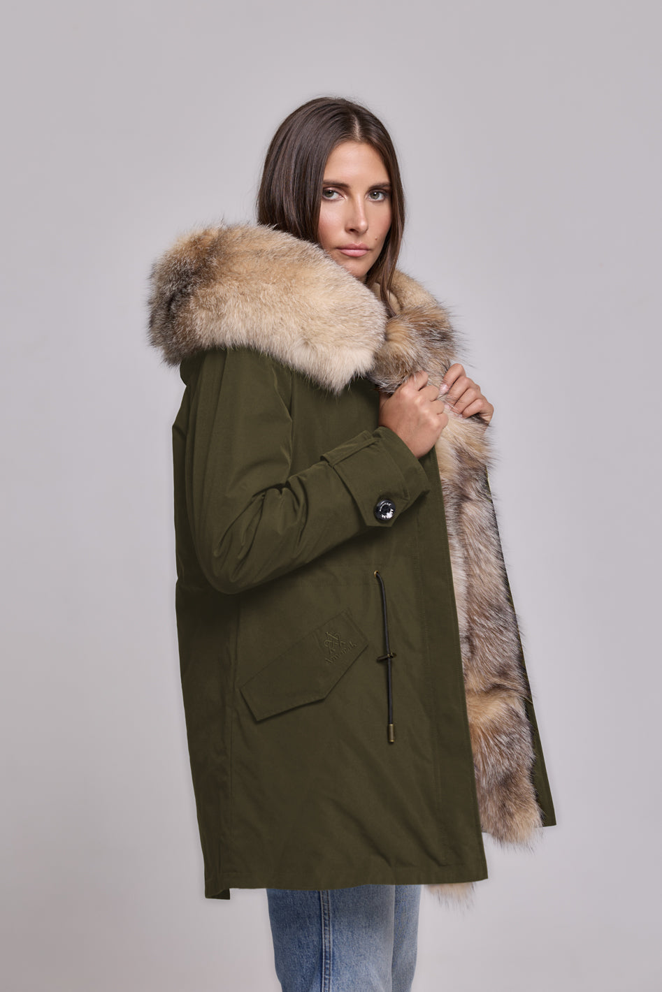 Parka in cotone tecnico impermeabile long  Cristal prestige