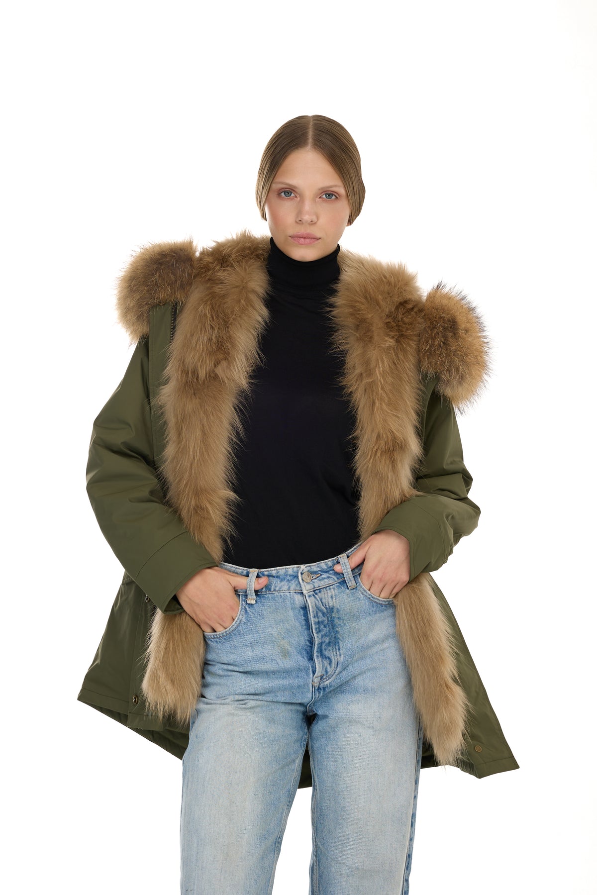 Parka long Urban RACCOON in Misto Cotone Impermeabile con Gilet