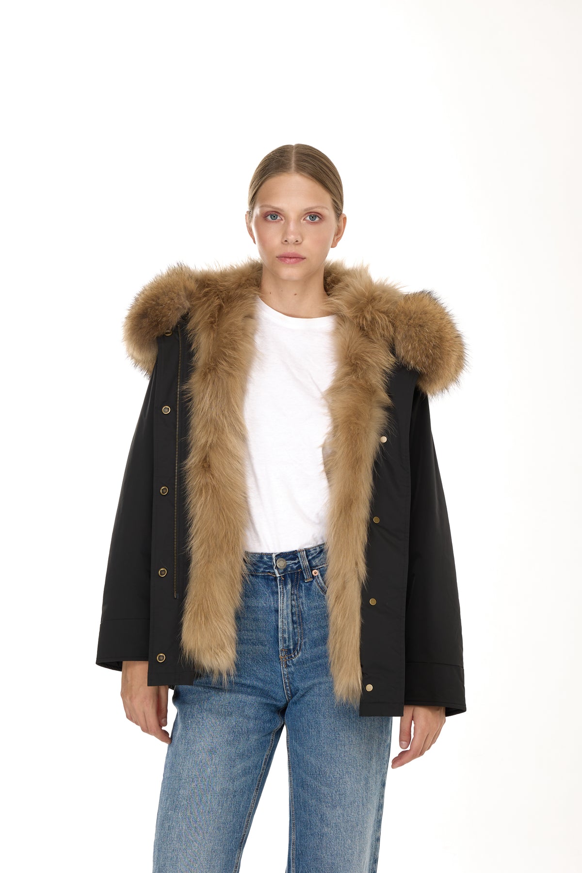 Parka short Urban RACCOON in Misto Cotone Impermeabile con Gilet