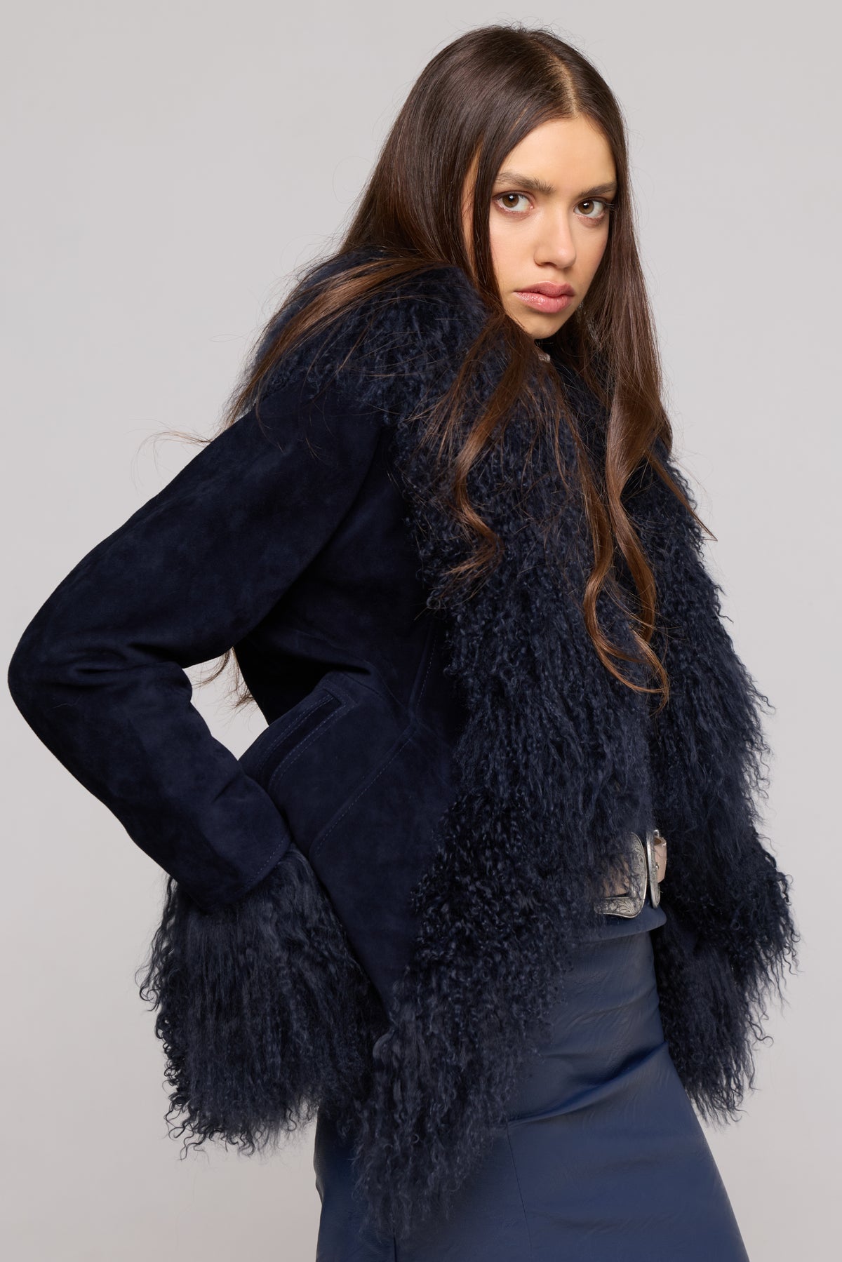 Chaqueta Ante Mongolia AZUL