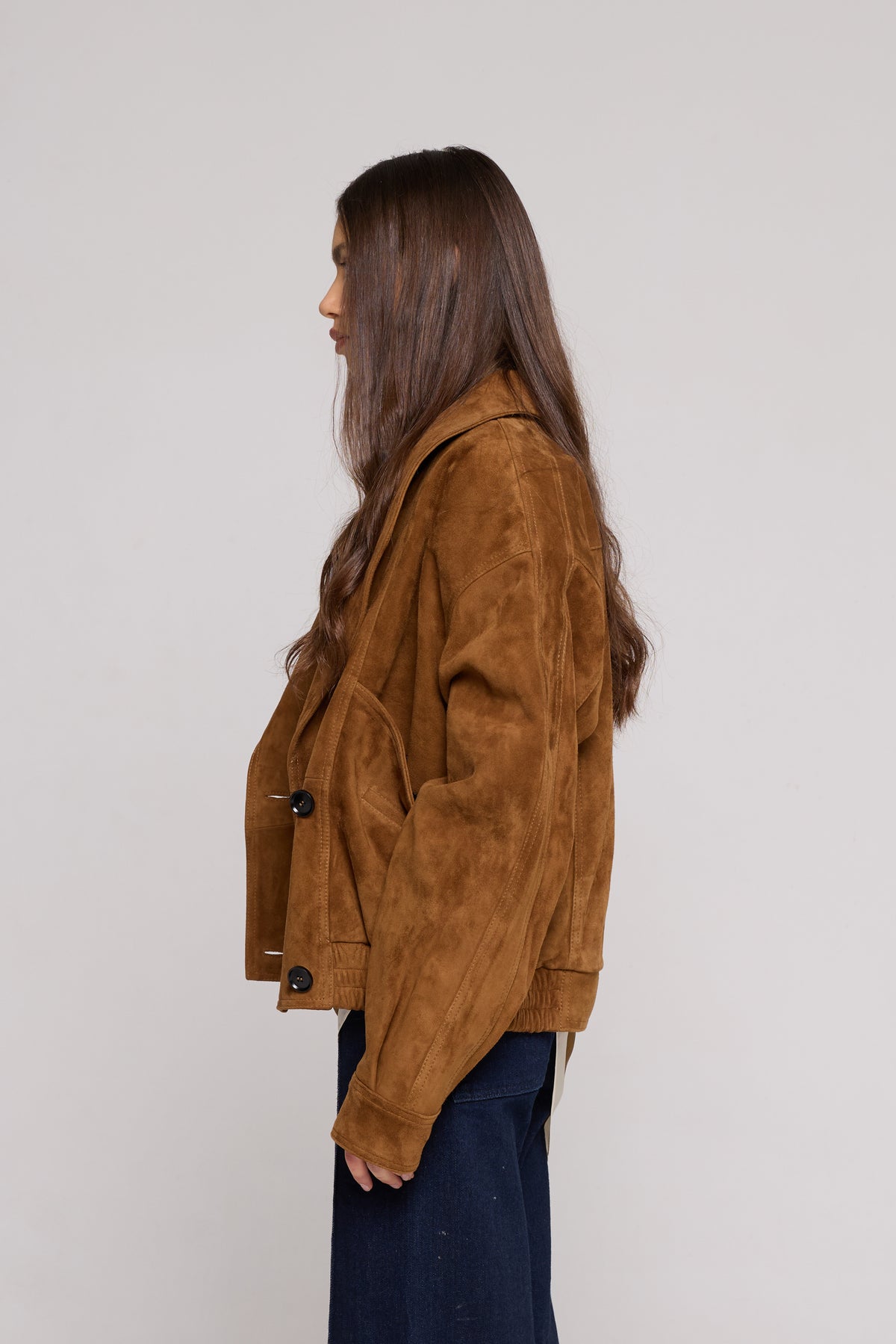 SHAWLCOLLAR Bomber in suede