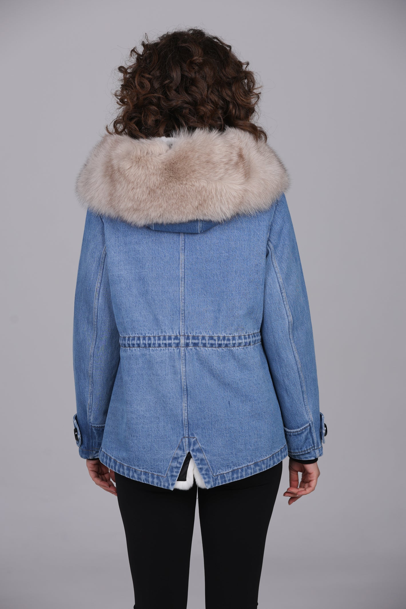 Fox Beige Jeans-Kurzparka